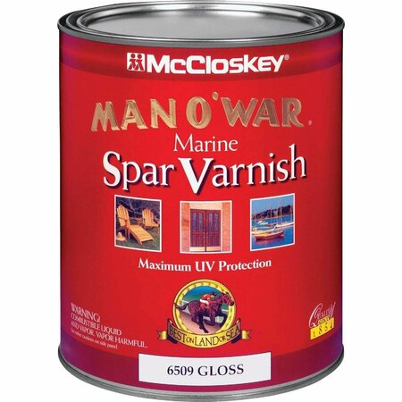 MCCLOSKEY Man O'War VOC Gloss Spar Interior & Exterior Varnish, Quart 080.0006509.005